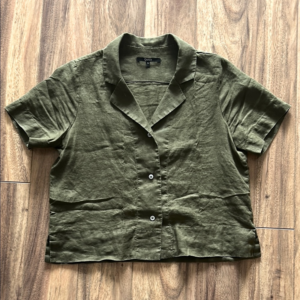 Quince European Linen Short Sleeve Shirt